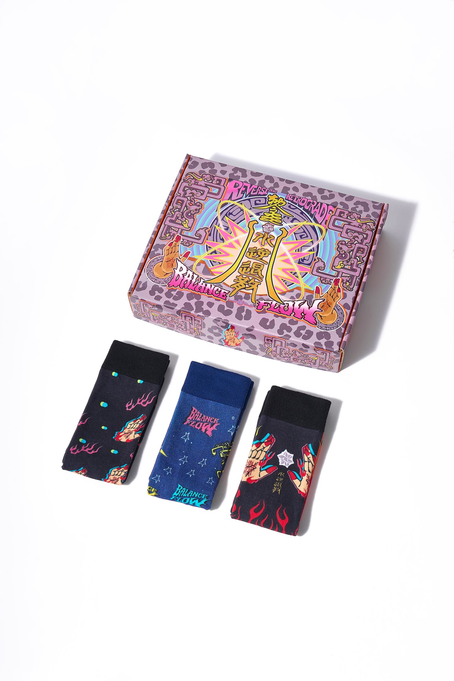 Mercury Retrograde Detox Socks | FeliX Cotton Crew Socks 3-Pack Limited Gift Set