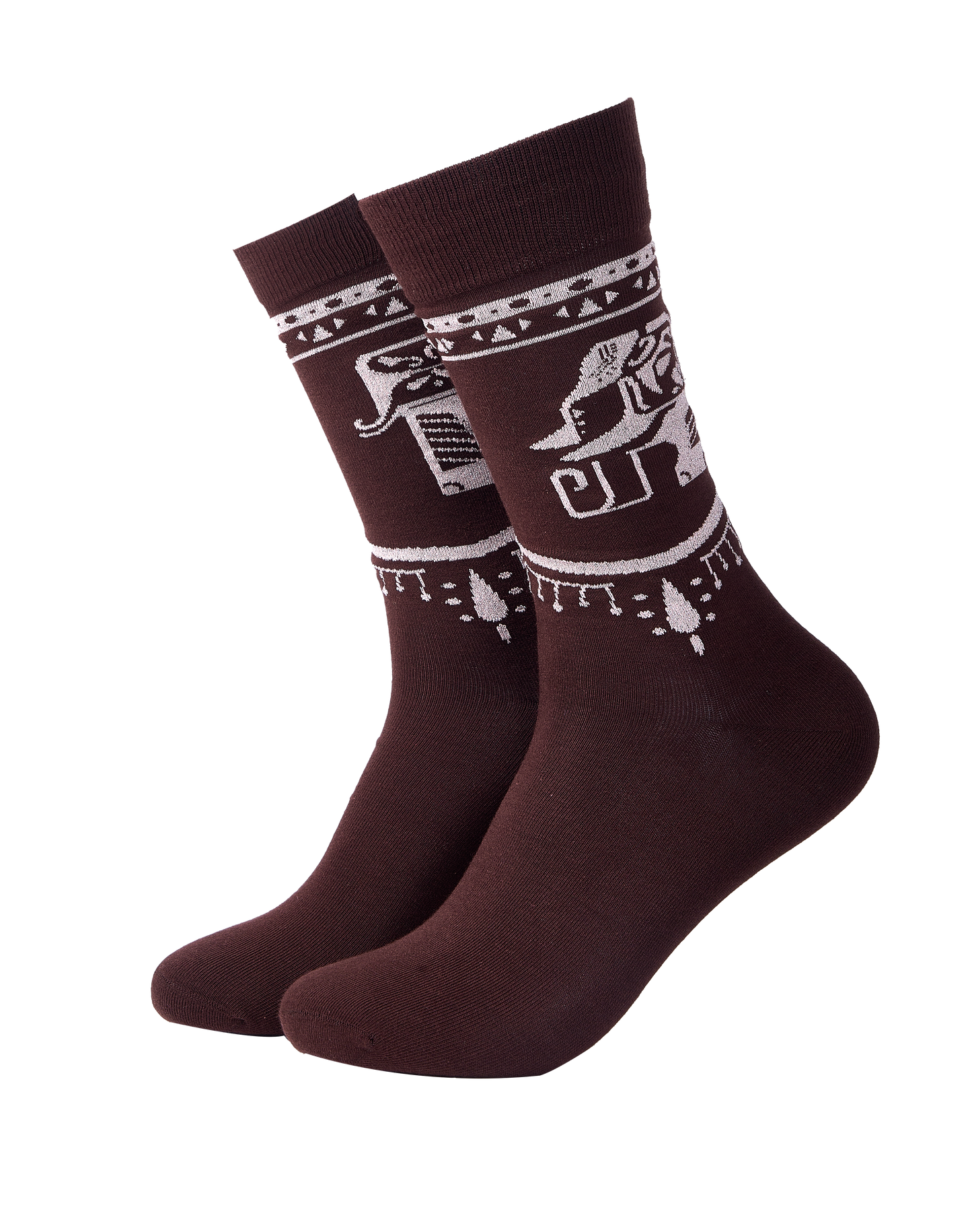 Elephant with Raised Trunk | FeliX Cotton Crew Socks Gift Box