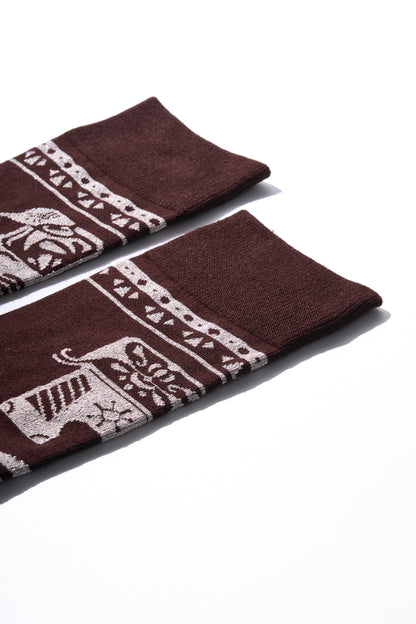 Elephant with Raised Trunk |  FeliX Cotton Crew Socks Gift Box