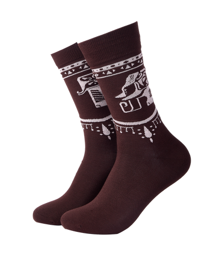Elephant with Raised Trunk |  FeliX Cotton Crew Socks Gift Box