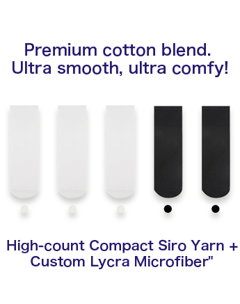 5 pairs of Universal Size Socks for Men, Women & Kids – Felix Premium Cotton, Italian Weaving, 7A Antibacterial, Black/White